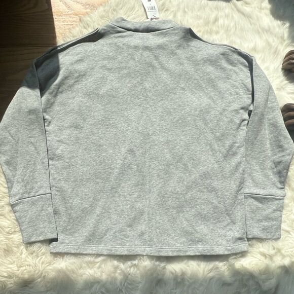 NWT Varley Carbon Cold-Shoulder Sweatshirt gray - Picture 7 of 7